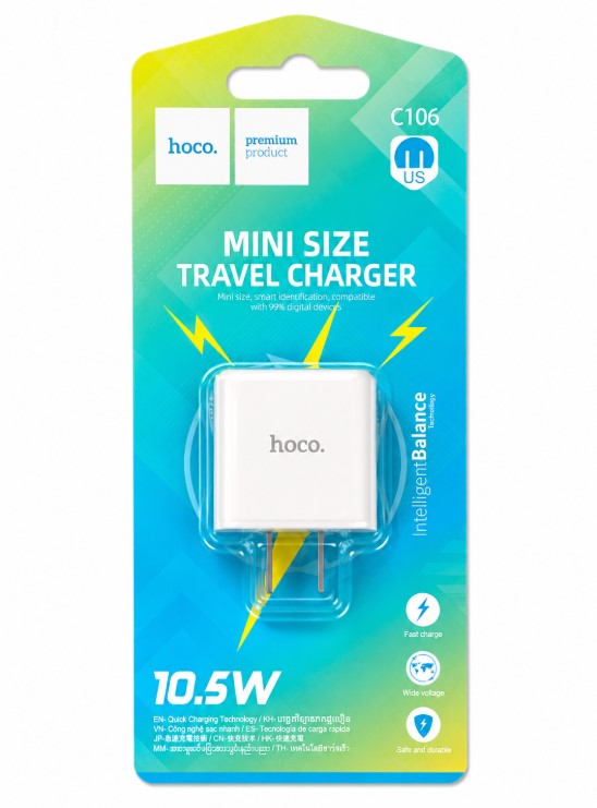 HOCO C106 Mini Size Travel Charger 10.5W