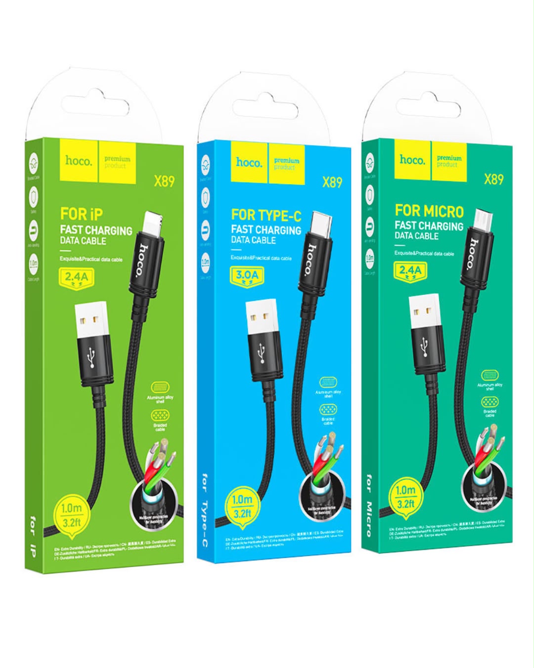 HOCO X89 Braided Cables (1m)