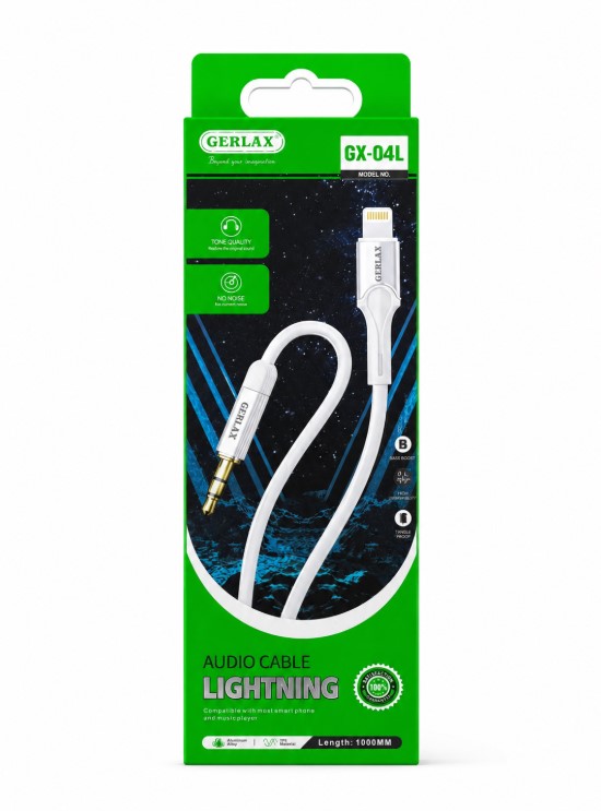 GERLAX GX-04L 1m AUX to Lightening