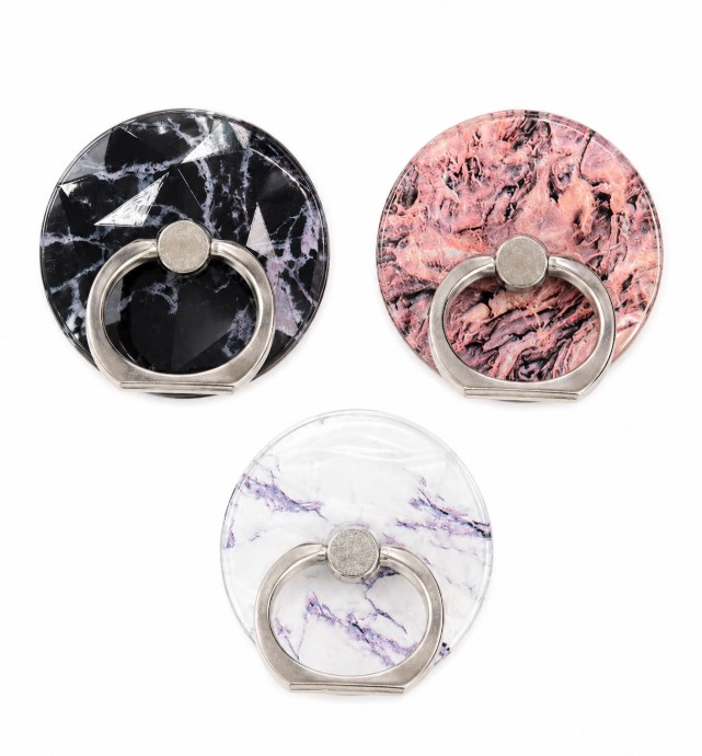 Marble Pattern Phone Ring Holder