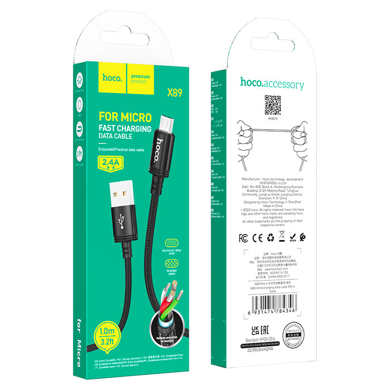 Hoco X89 USB to Micro 1m