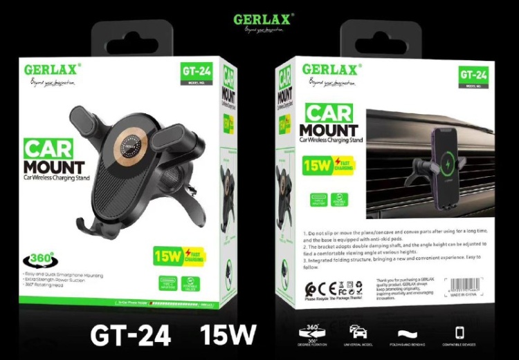 GERLAX Wireless Car Phone Holder (GT 24)
