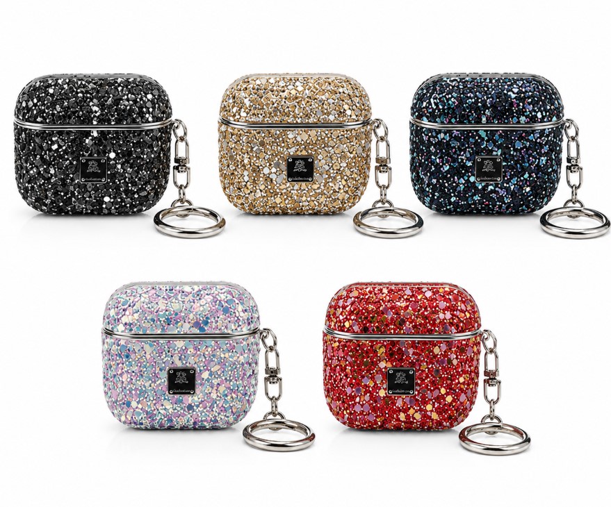 Air Glitter Case with Keychain
