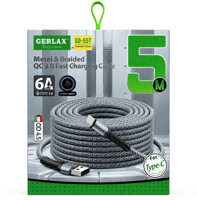 Gerlax GD55T USB to C 5m Cable