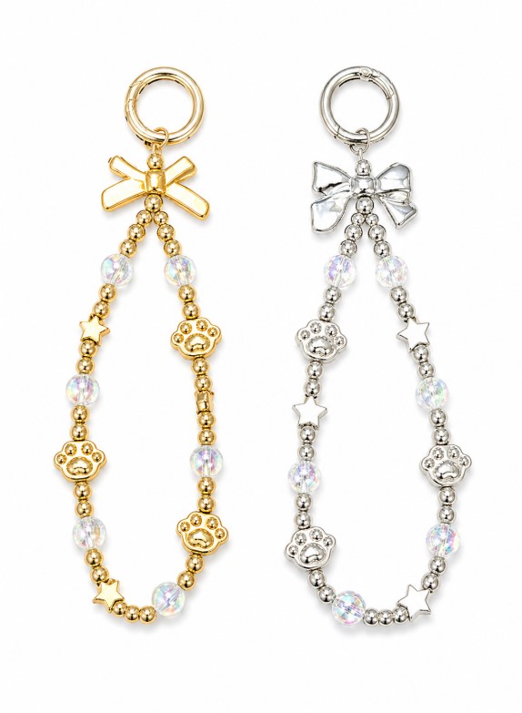 Paw & Bow Beaded Phone Lanyards