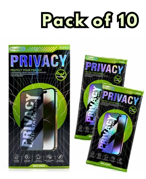 Privacy Tempered Glass for Ip (Pack of 10)