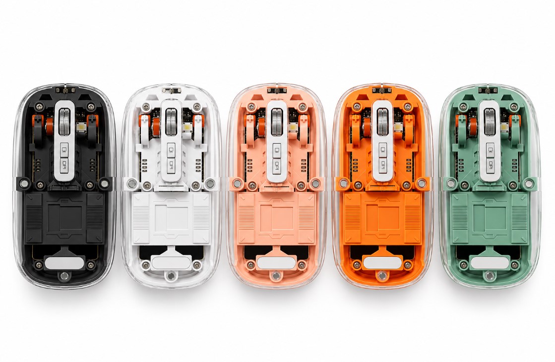 BINGJI Transparent Wireless Rechargeable Mouse