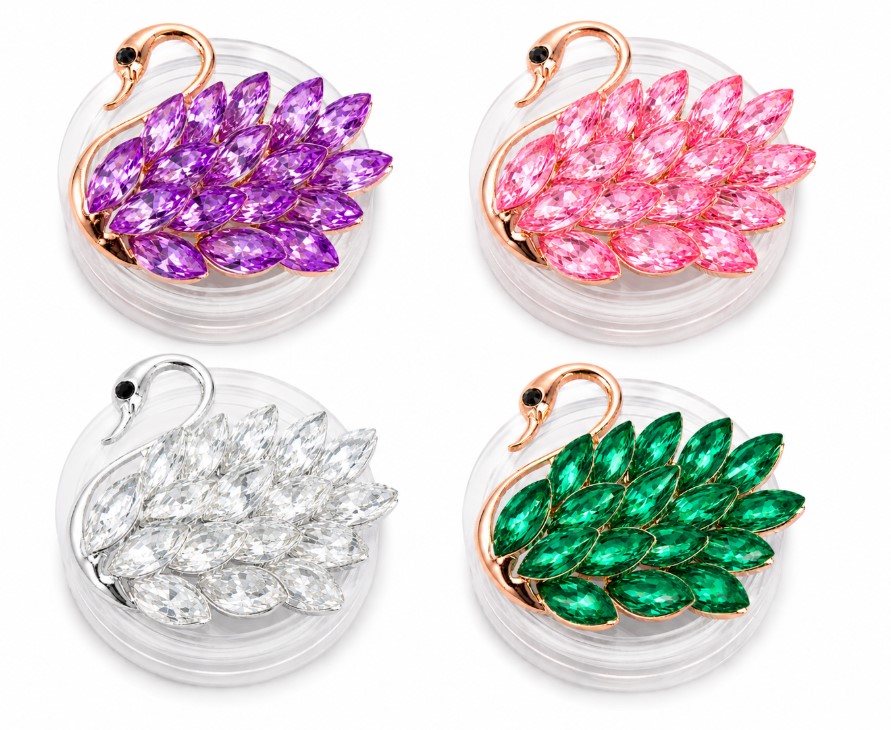Crystal Swan Pop Socket