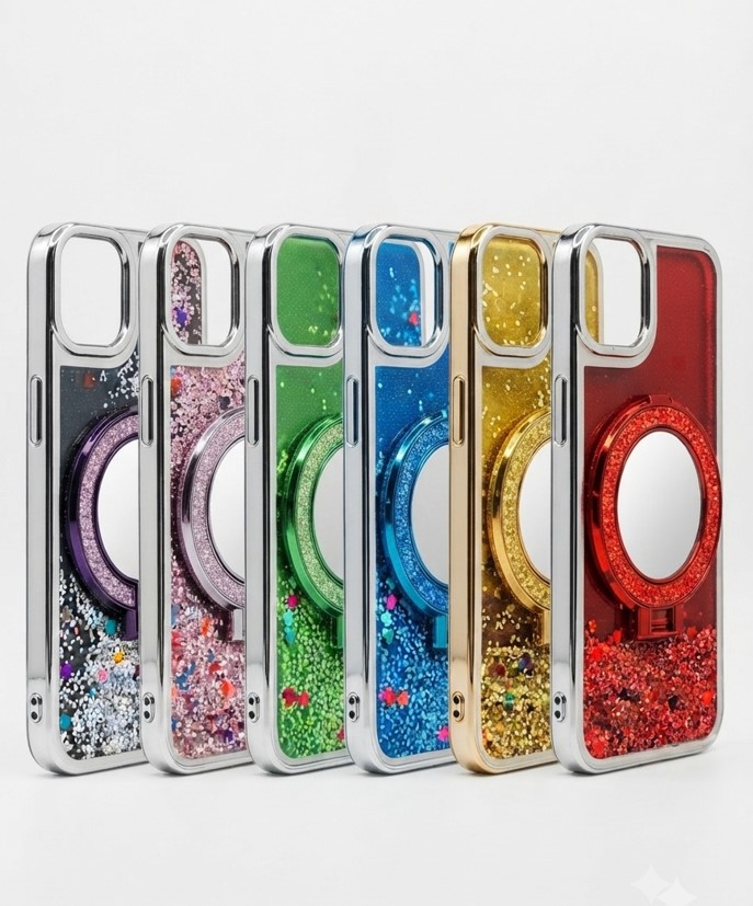 Mirror Water Glitter Case