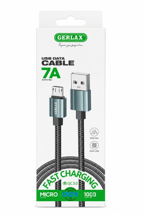 GERLAX 7A USB to Micro Data Cable