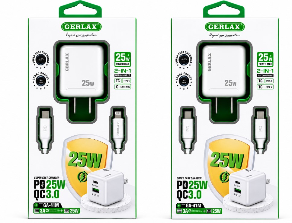 GERLAX 25W Fast Charger Kits