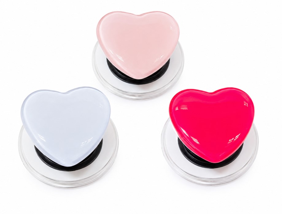 Magnetic Glass Heart Pop Socket